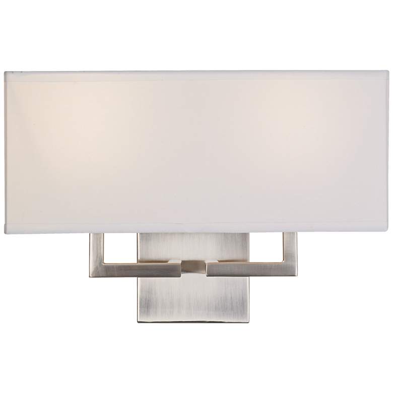 Image 3 George Kovacs Rectangle Nickel 11" High 2-Light Wall Sconce