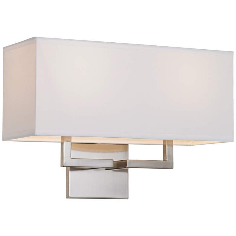 Image 5 George Kovacs Rectangle Nickel 11" High 2-Light Wall Sconce more views