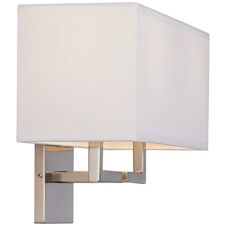 Image 6 George Kovacs Rectangle Nickel 11" High 2-Light Wall Sconce more views