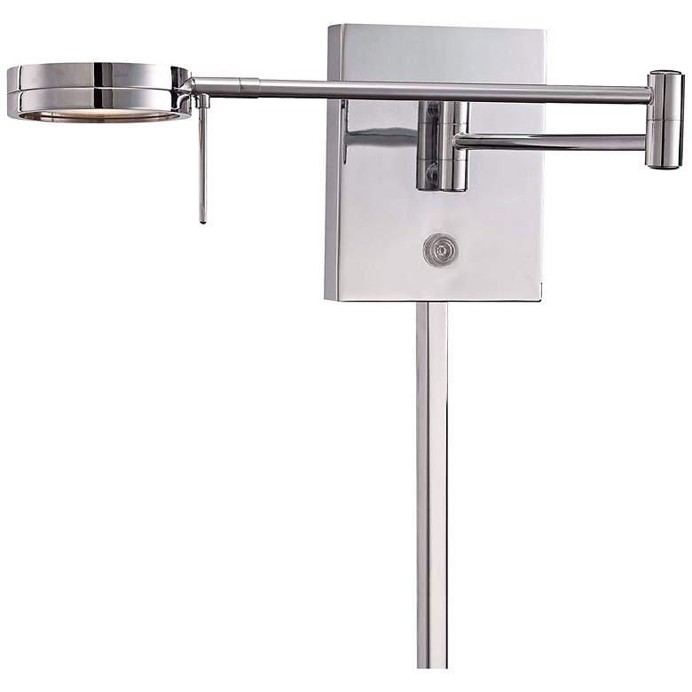Image 1 George Kovacs Round Head Chrome LED Modern Plug-In Swing Arm Wall Lamp