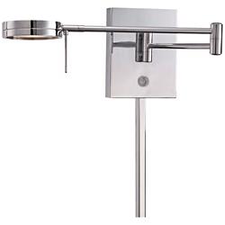 George Kovacs Round Head Chrome LED Modern Plug-In Swing Arm Wall Lamp