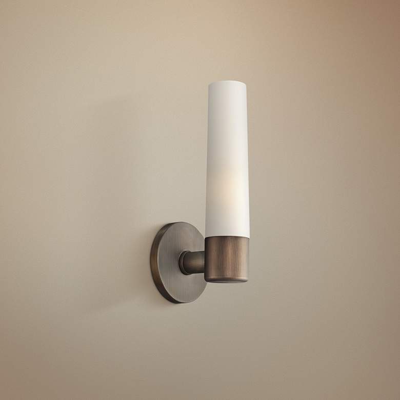 Image 1 George Kovacs Saber 12 1/2" High Bronze Wall Sconce