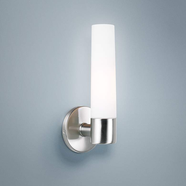 Image 1 George Kovacs Saber 12 1/2 inch High Brushed Nickel Wall Sconce