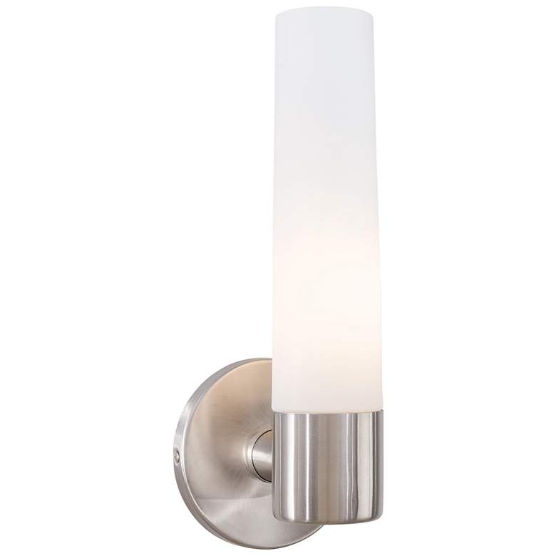 Image 1 George Kovacs Saber 12 1/2" High Brushed Stainless Steel Wall Sconce