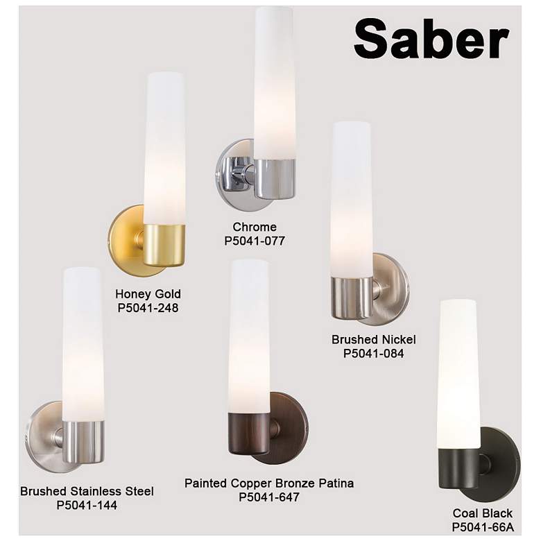 Image 5 George Kovacs Saber 12 1/2" High Brushed Stainless Steel Wall Sconce more views