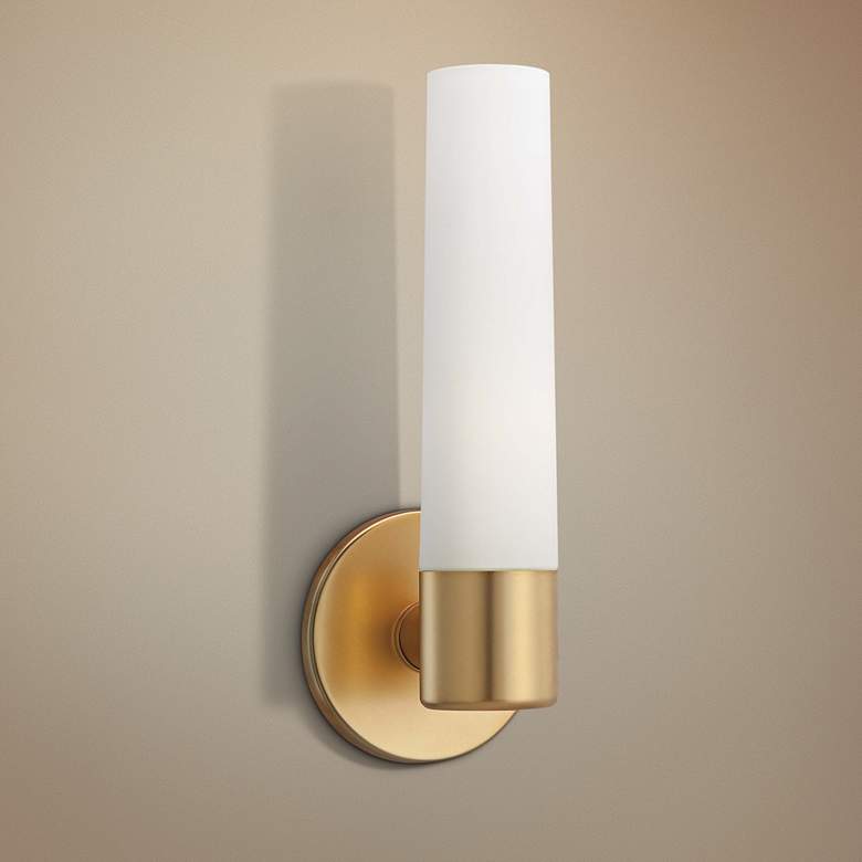 Image 1 George Kovacs Saber 12 1/2 inch High Honey Gold Wall Sconce