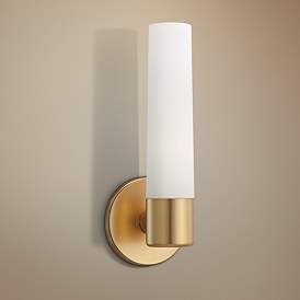 Image1 of George Kovacs Saber 12 1/2" High Honey Gold Wall Sconce