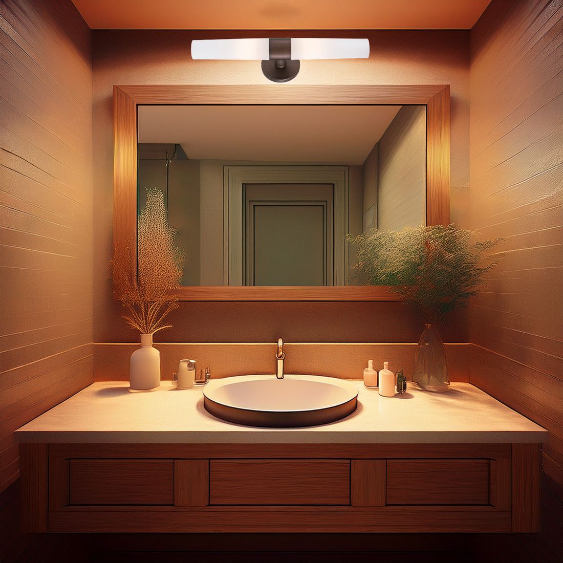 Image 4 George Kovacs Saber 2-Light Painted Copper Bronze Vanity Light more views