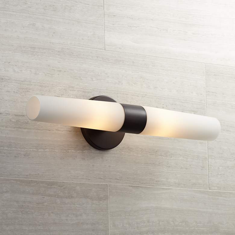 Image 1 George Kovacs Saber 20" Wide Bronze 2-Light Bath Light