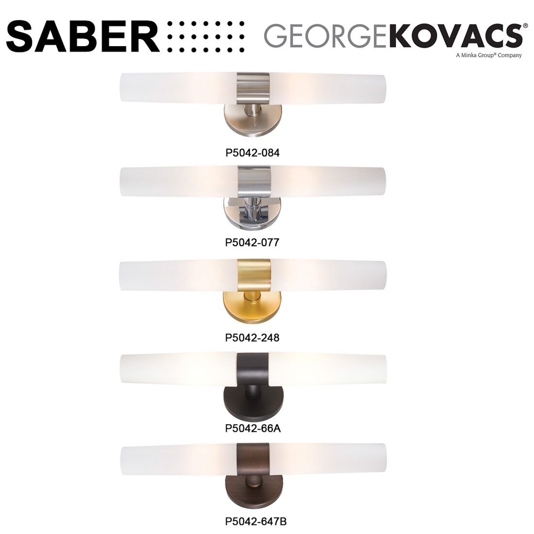 George Kovacs Saber II LED Chrome Bath