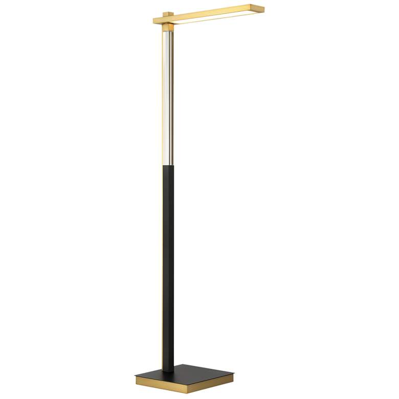 Image 1 George Kovacs Sauvity LED Soft Brass and Black Floor Lamp