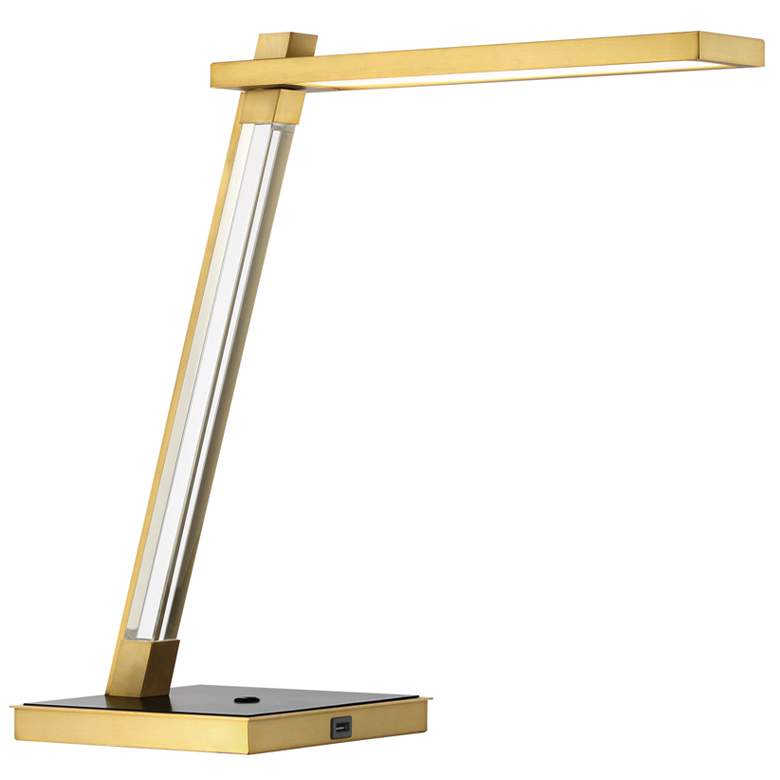 Image 1 George Kovacs Sauvity LED Soft Brass and Black Table Lamp