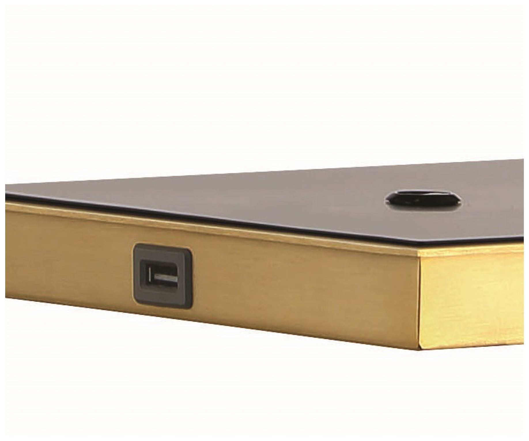 Image 4 George Kovacs Sauvity LED Soft Brass and Black Table Lamp more views