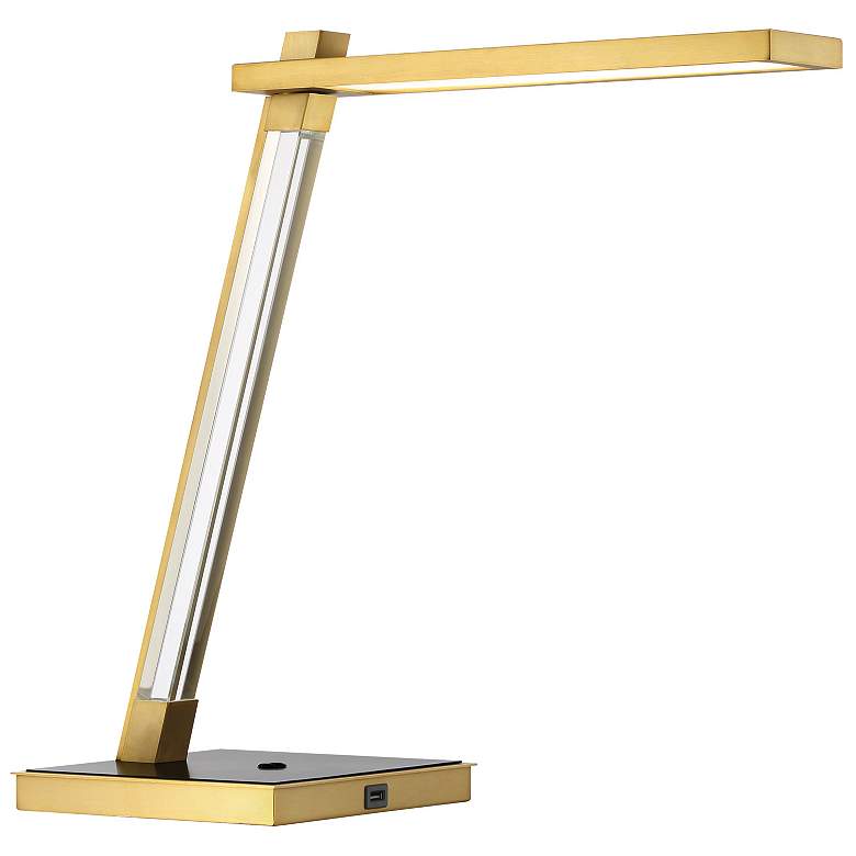 Image 5 George Kovacs Sauvity LED Soft Brass and Black Table Lamp more views