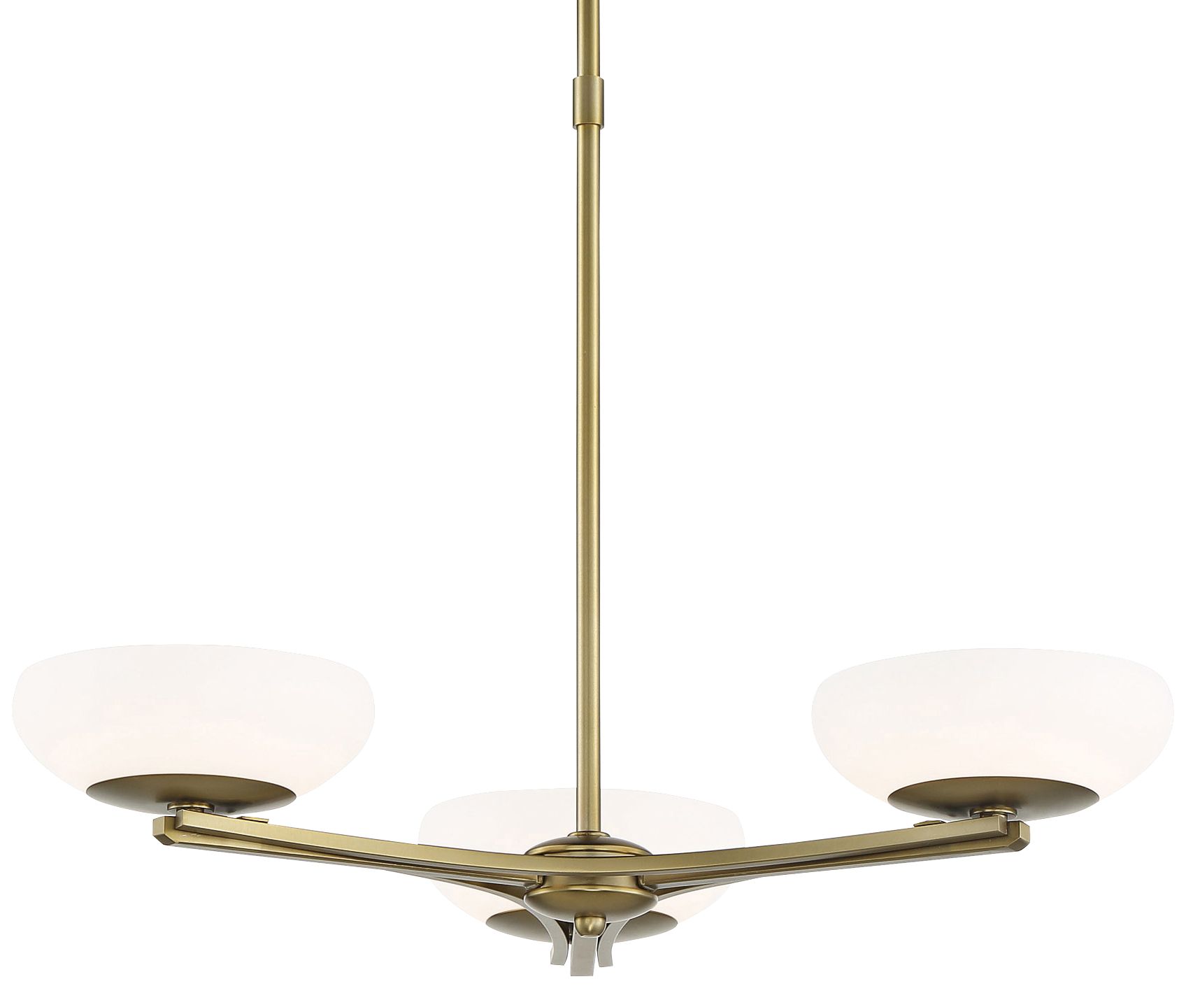 Thumbnail2 of George Kovacs Scale LED Soft Brass Chandelier with Glass Shades