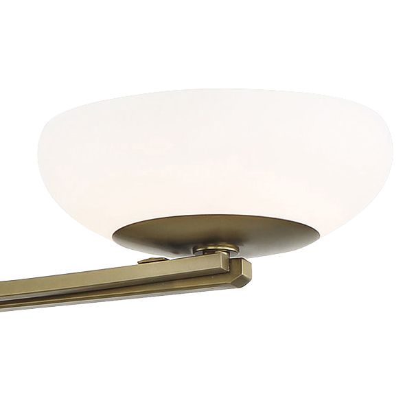 Thumbnail3 of George Kovacs Scale LED Soft Brass Chandelier with Glass Shades more views