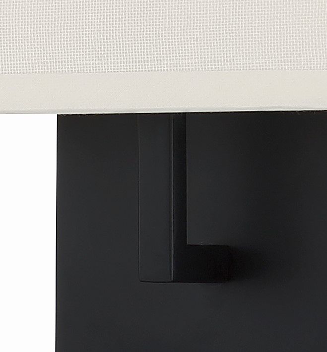 Image 4 George Kovacs Sconce 1-Light Coal and Off White Linen Shade Wall Mount more views
