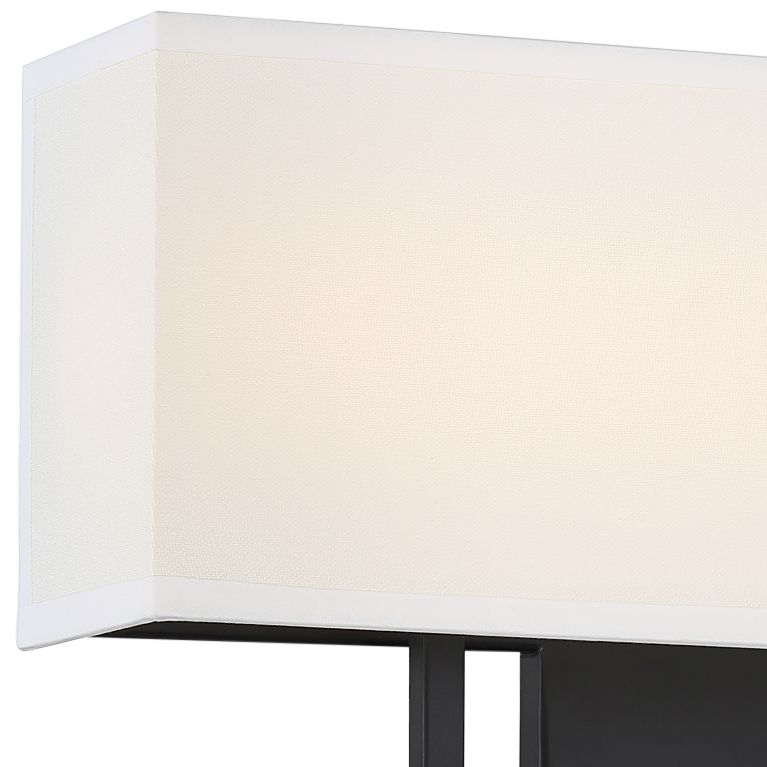 Image 2 George Kovacs Sconce LED Coal and Off White Linen Shade Wall Sconce more views