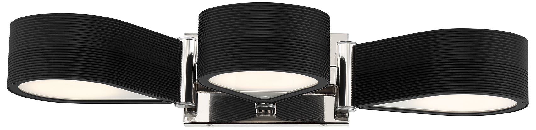 Thumbnail1 of George Kovacs Side Step LED Black and Polished Nickel Vanity Light