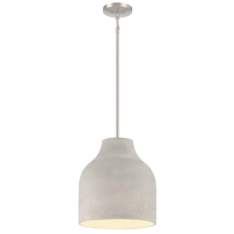 Image 1 George Kovacs Sima 12 1/2"W Burnished Nickel Pendant Light