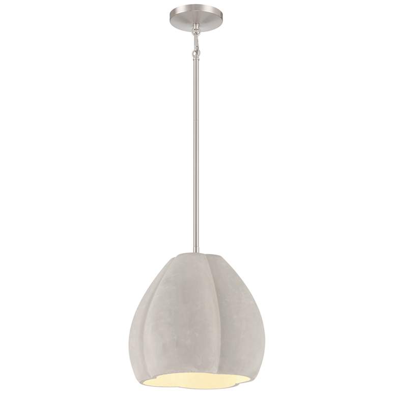 Image 1 George Kovacs Sima 12 1/4"W Burnished Nickel Pendant Light