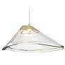 3_George Kovacs Sneer 1-Light LED Coal and Sun Gold Mini Pendant more views