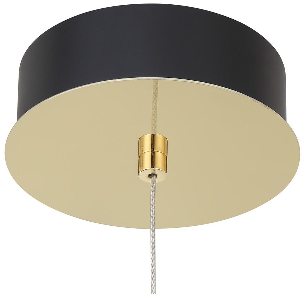 Image 4 George Kovacs Sneer 1-Light LED Coal and Sun Gold Mini Pendant more views