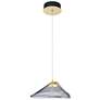 5_George Kovacs Sneer 1-Light LED Coal and Sun Gold Mini Pendant more views