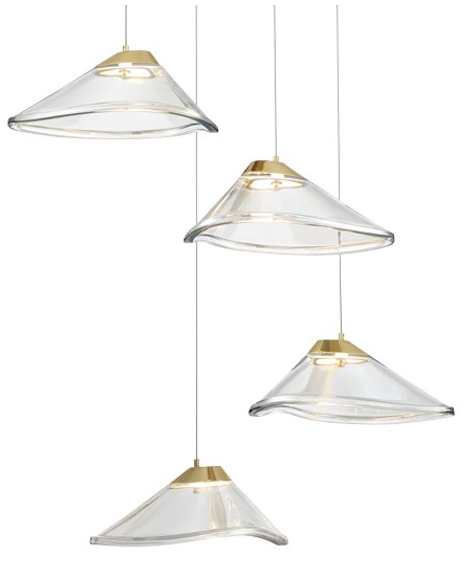 Image 3 George Kovacs Sneer 23 1/2"W Gold LED Multi-Light Pendant more views