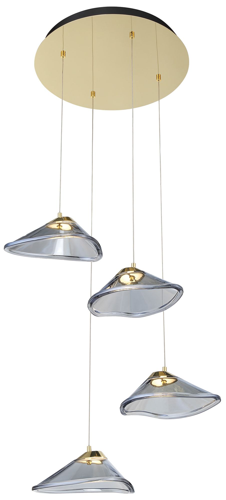 Image 5 George Kovacs Sneer 23 1/2"W Gold LED Multi-Light Pendant more views