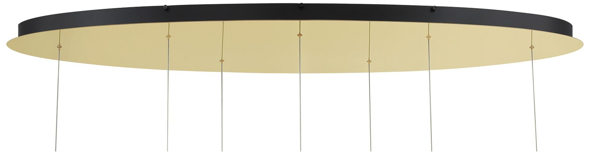 Image 5 George Kovacs Sneer 55.3" Modern 7-Light LED Coal and Sun Gold Pendant more views