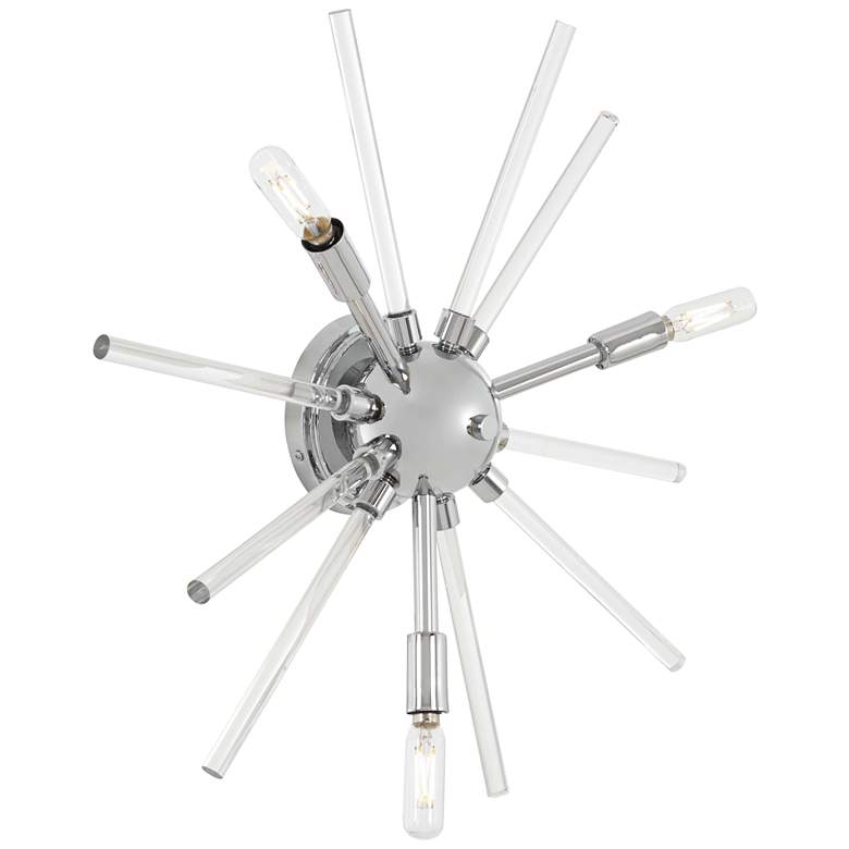 Image 1 George Kovacs Spiked 20" High Chrome 3-Light Wall Sconce