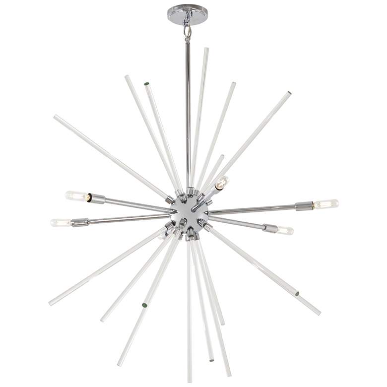 Image 1 George Kovacs Spiked 35 inch Wide Chrome 6-Light Pendant