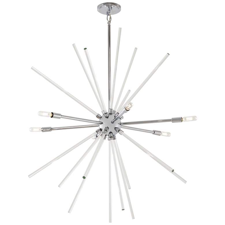 Image 1 George Kovacs Spiked 35" Wide Chrome 6-Light Pendant