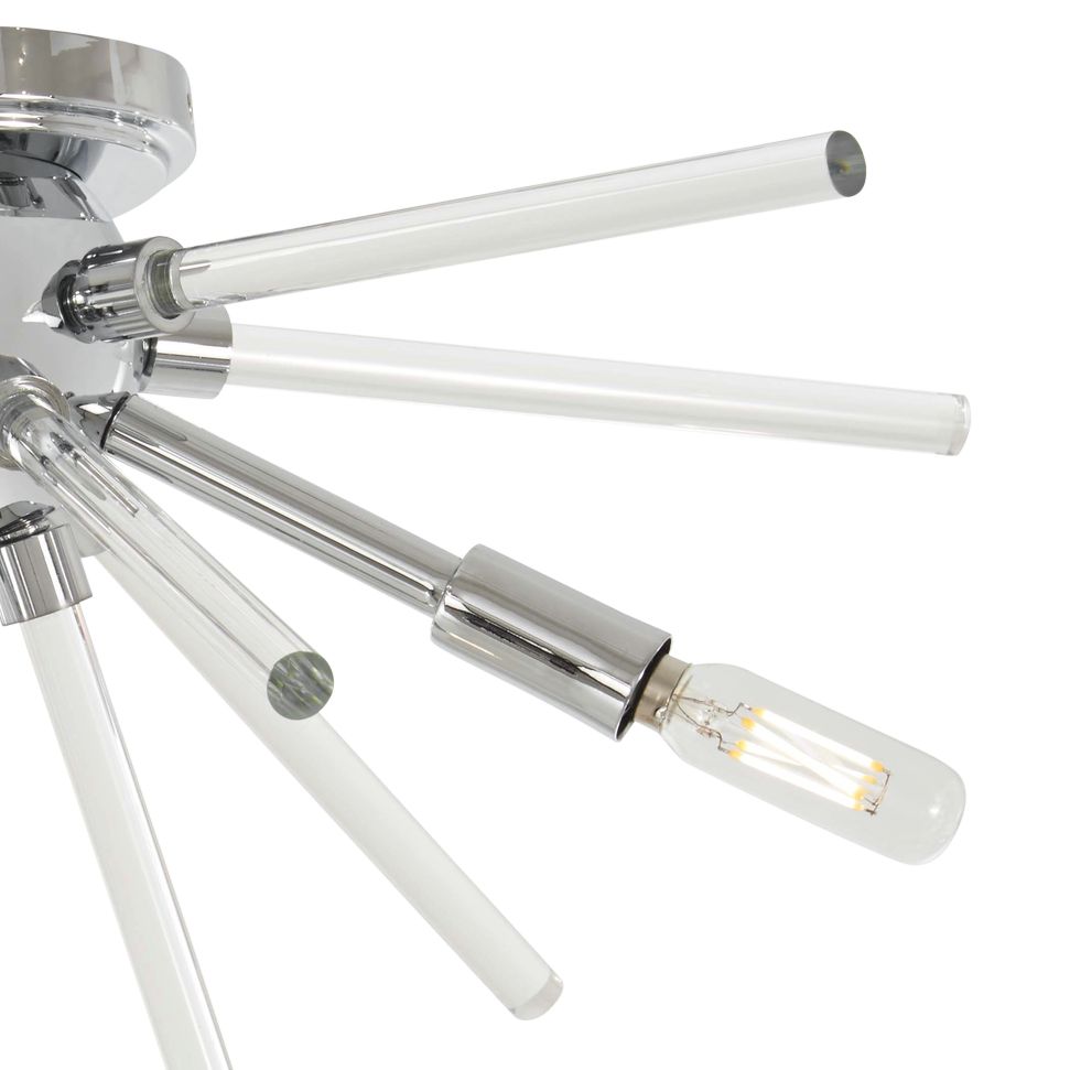 Image 3 George Kovacs Spiked 4-Light Chrome Flush Mount with Glass Shade more views