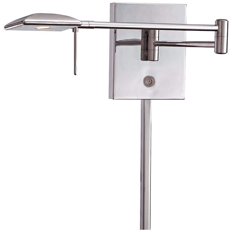 Image 1 George Kovacs Square Head LED Chrome Swing Arm Wall Lamp