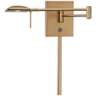 George Kovacs Square Head LED Gold Swing Arm Wall Lamp
