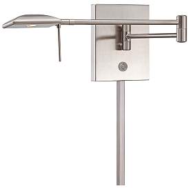 Image2 of George Kovacs Square Head Nickel LED Modern Plug-In Swing Arm Wall Lamp