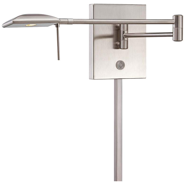 Image 2 George Kovacs Square Head Nickel LED Modern Plug-In Swing Arm Wall Lamp