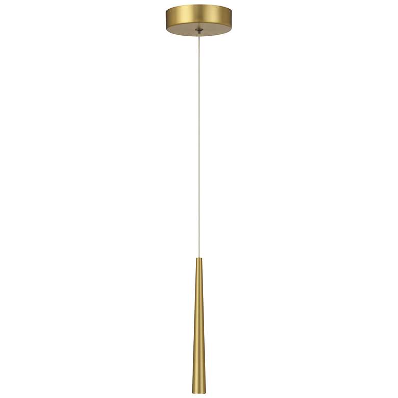 Image 1 George Kovacs Stretch 1" Wide Soft Gold LED Mini Pendant