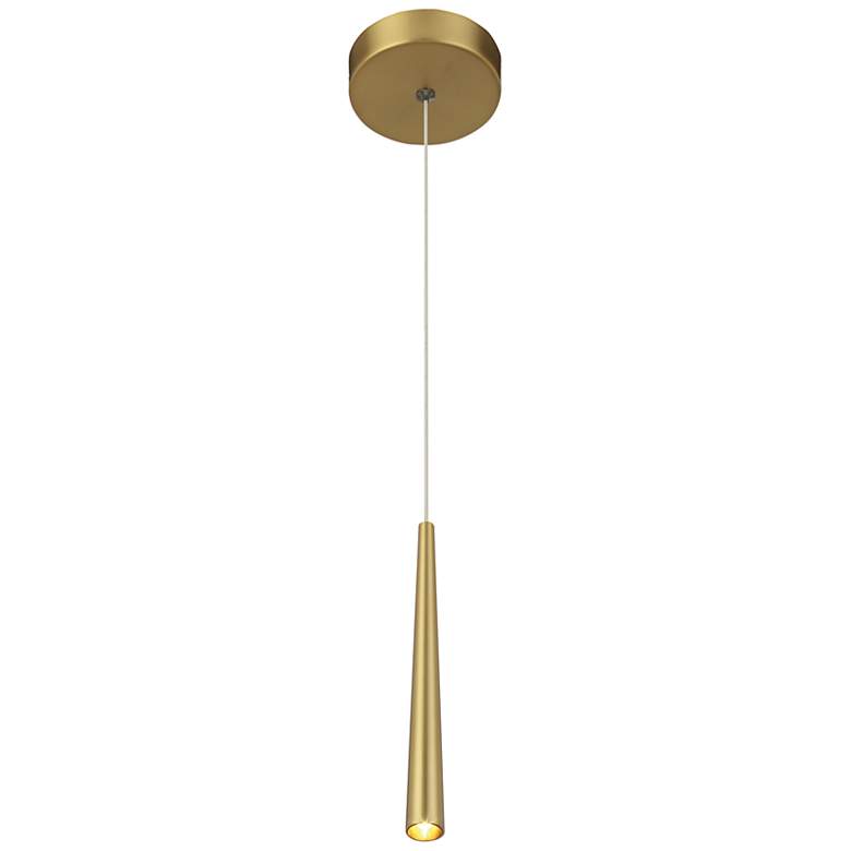 Image 2 George Kovacs Stretch 1" Wide Soft Gold LED Mini Pendant more views