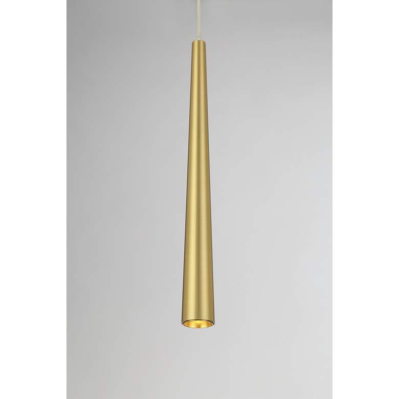 Image 3 George Kovacs Stretch 1" Wide Soft Gold LED Mini Pendant more views