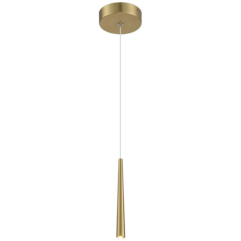 Image 1 George Kovacs Stretch 1-Light Soft Brass LED Mini Pendant