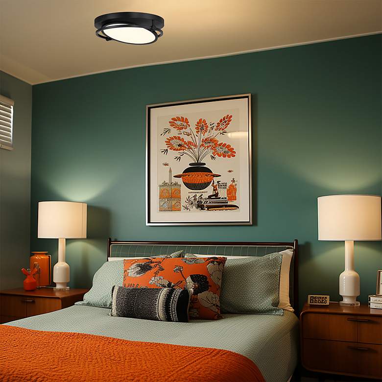 Image 5 George Kovacs Studio 23 1-Light LED Black Flush Mount more views
