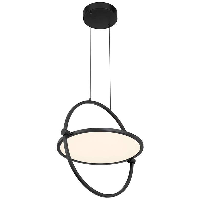 Image 2 George Kovacs Studio 23 LED- Black Pendant with Clear Acrylic Shade