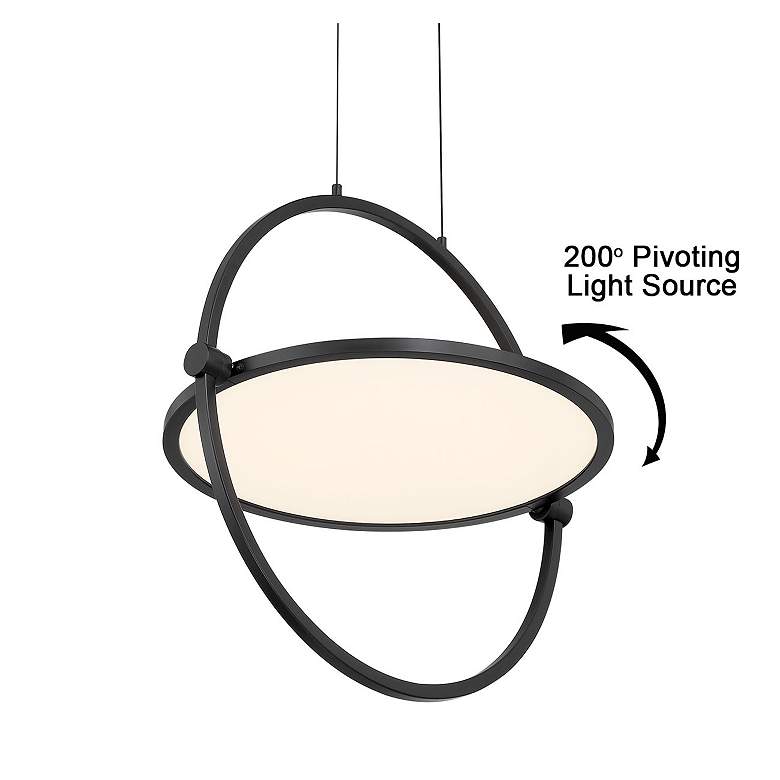 Image 3 George Kovacs Studio 23 LED- Black Pendant with Clear Acrylic Shade more views