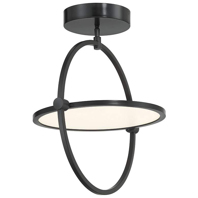 Image 1 George Kovacs Studio 23 LED- Black Semi-Flush with Clear Acrylic Shade