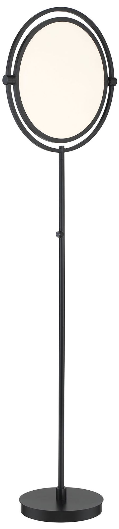 George Kovacs Studio 23 LED Coal Black Floor Lamp with Clear Acrylic Shade