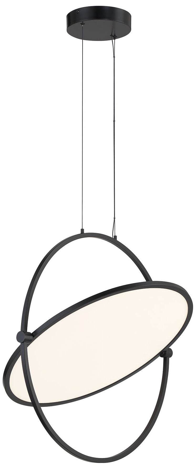 George Kovacs Studio 23 LED Coal Black Pendant with Clear Acrylic Shade