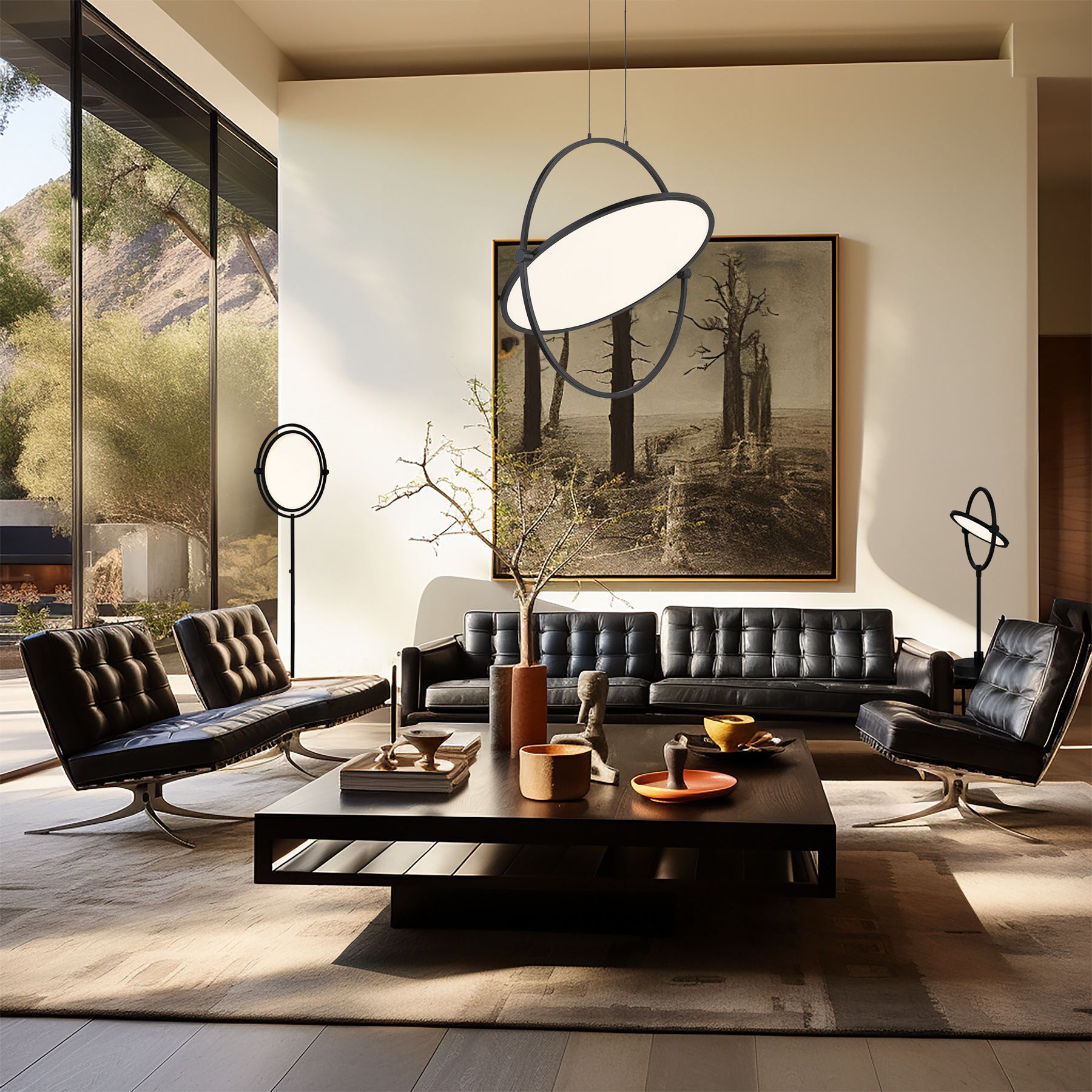 Image 7 George Kovacs Studio 23 LED Coal Black Pendant with Clear Acrylic Shade more views